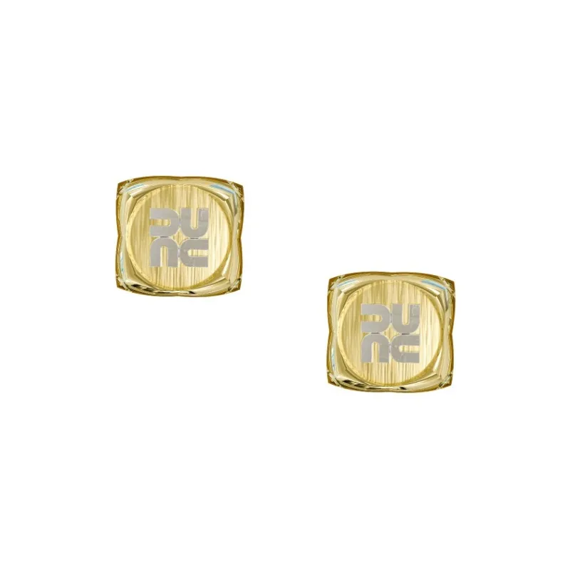 Juunngle Lab Gold Plated Copper Stud Earrings Women's-0