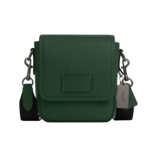 COACH Crossbody Cow Leather Shoulder Bag Crossbody Bag Mini Men's Green