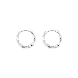 Rhinestone-Embellished Mobius Earrings[Sterling Silver]