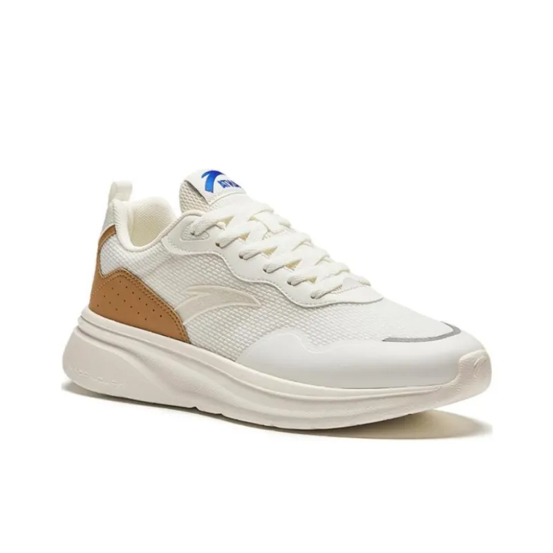 Anta Cushioning Wear Resistant Low Top Chunky Sneakers Men's White Brown-3