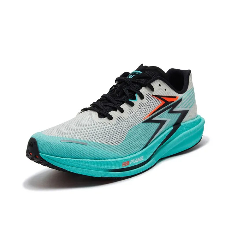 361° Speed 4 Pro Cushioned Slip-Resistant Abrasion-Resistant Low-Top Fiberglass Board Running Shoes Unisex White Blue-1