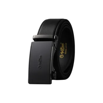 GOLDLION Top Grain Cow Leather Belts Men's Black 3.5cm