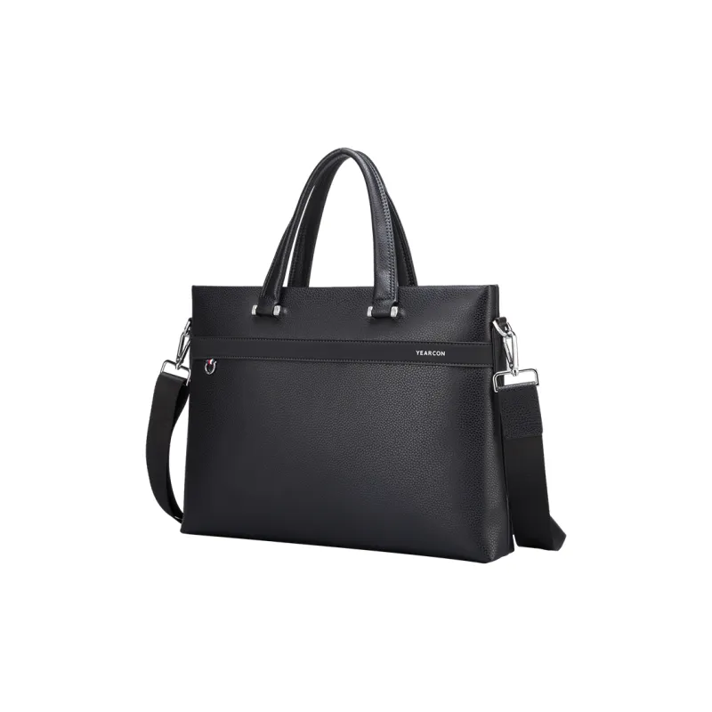 YEARCON Artificial Leather Briefcase, Laptop Bag, Shoulder Bag, Crossbody Bag, Handbag Tubas Men's Black-1