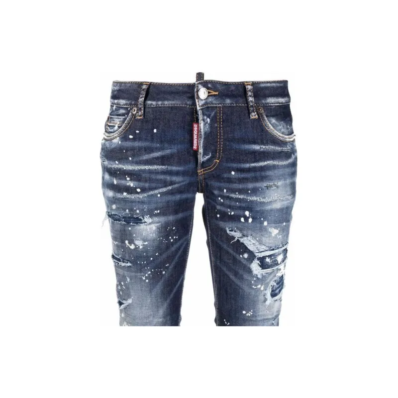 DSQUARED 2 Distressed Straight leg Jeans-4