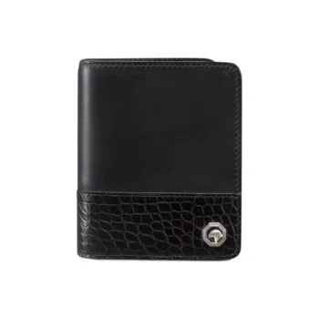 STEFANO RICCI Calfskin Wallet Men's Black
