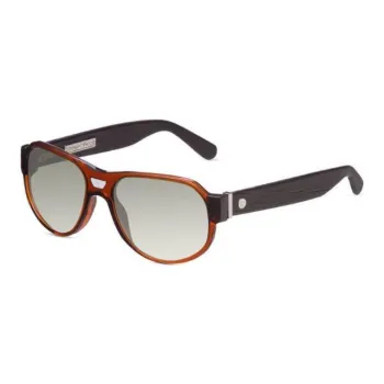 STEFANO RICCI Acetate With Zinc Palladium Metal Component Square Sunglasses Unisex Orange