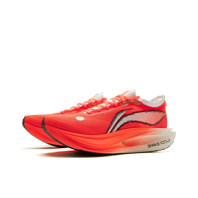 LiNing Flyco 5 ELITE Cushioned Slip Resistant Rebound Low Top Carbon Plate Running Shoes Unisex Red-2