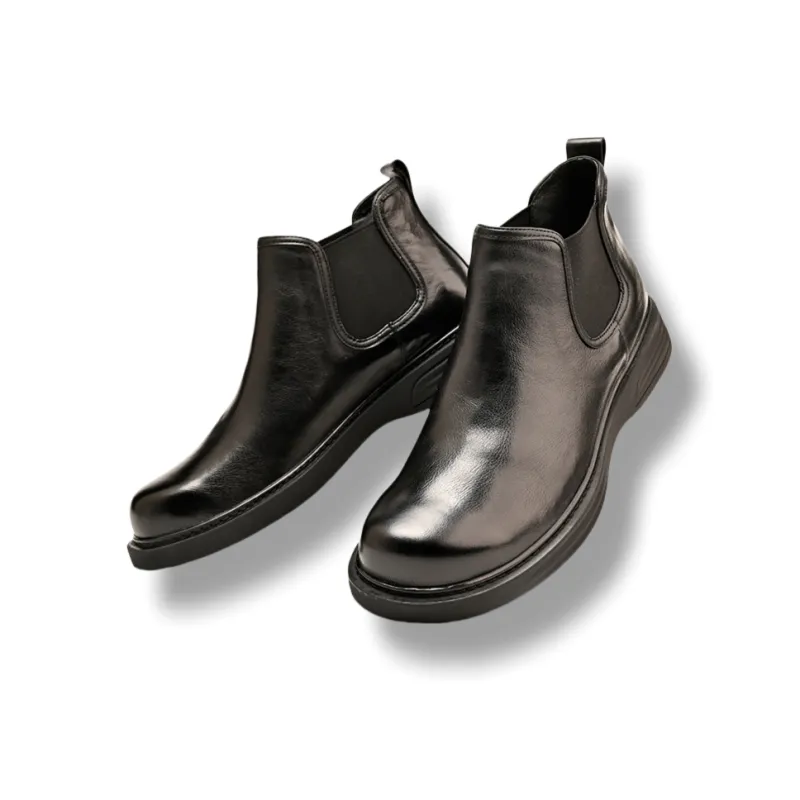 Brounvanm Short Chelsea Boots Men's Black-3