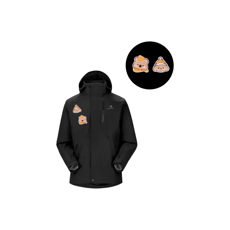 CAMEL All weather Waterproof, Thermal, And Windproof Windbreaker Jacket Unisex Black-2