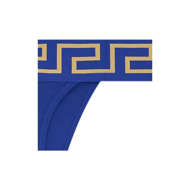 VERSACE Greca Border Thong 'Bluette'-4