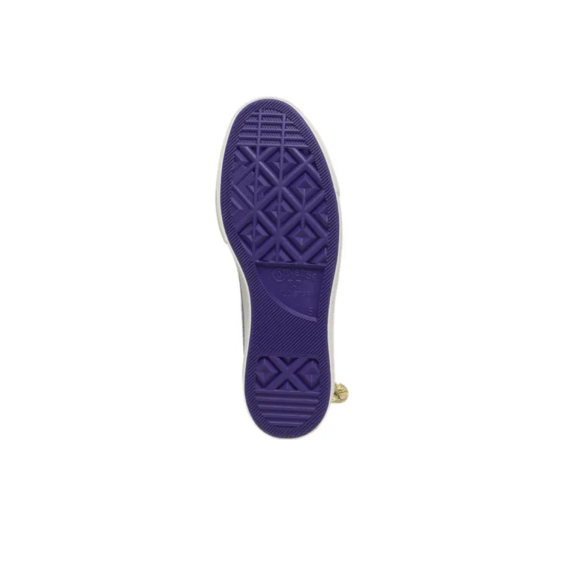 Converse All Star Lift Anti Slip Wear Resistant High Top Canvas Shoes Women's White Purple-4