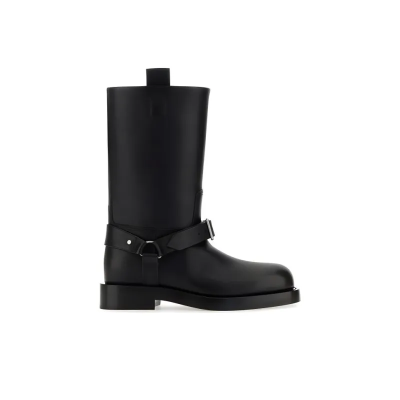 Burberry Buckled Leather Boots-1