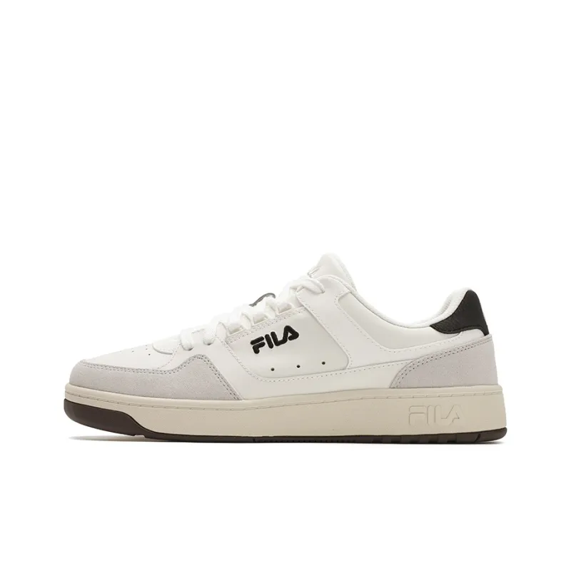 FILA Targa Abrasion Resistant Low Top Skateboard Shoes Men's White Gray-0