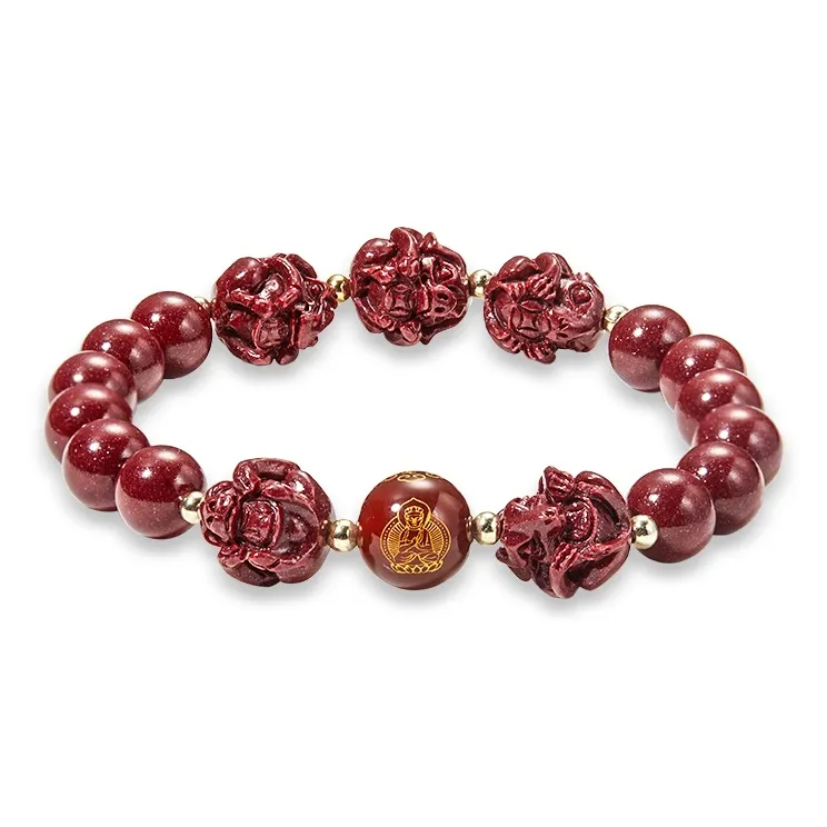 AGOVSKI Reconstructed Cinnabar Bracelets Unisex-7