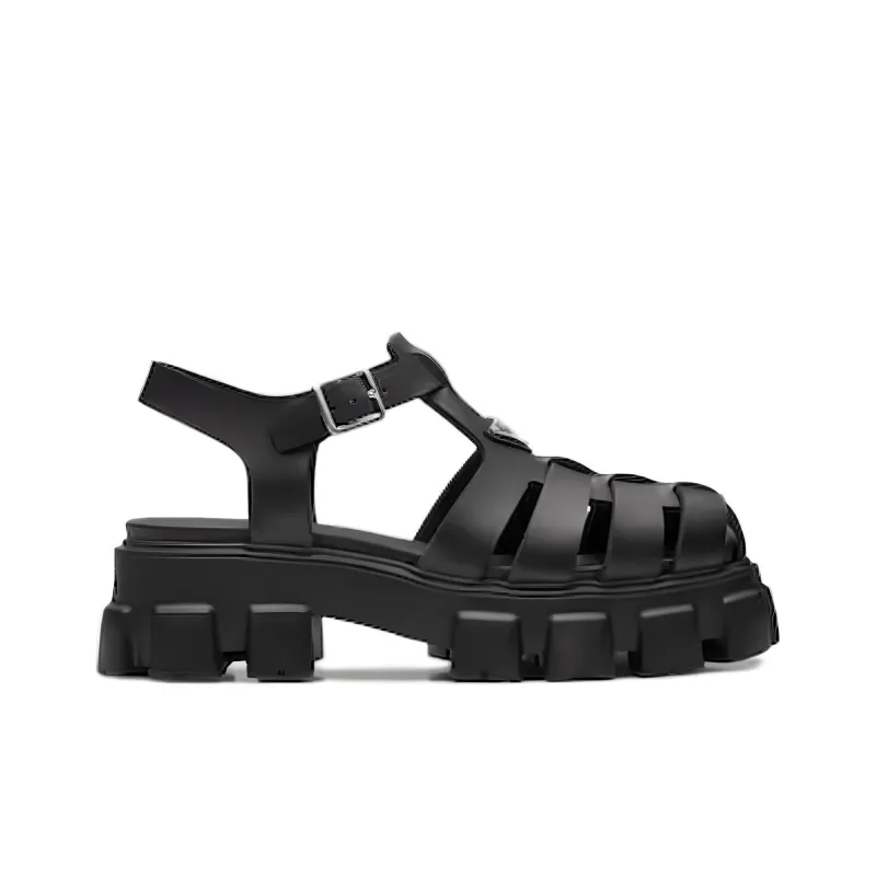 PRADA Triangle-logo Fisherman Sandals-2