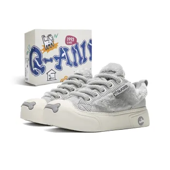 Q AND Warm Height Increasing Low Top Skateboard Shoes Unisex