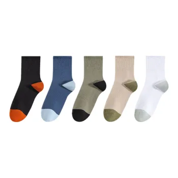 Cotton Gene Mid Calf Socks Men's 5 Pack