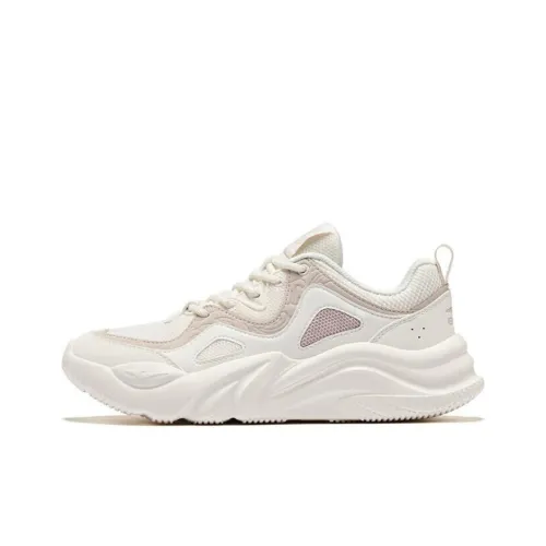 Erke Anti-Slip And Wear-Resistant Coverage Low-Top Casual Shoes Women's White