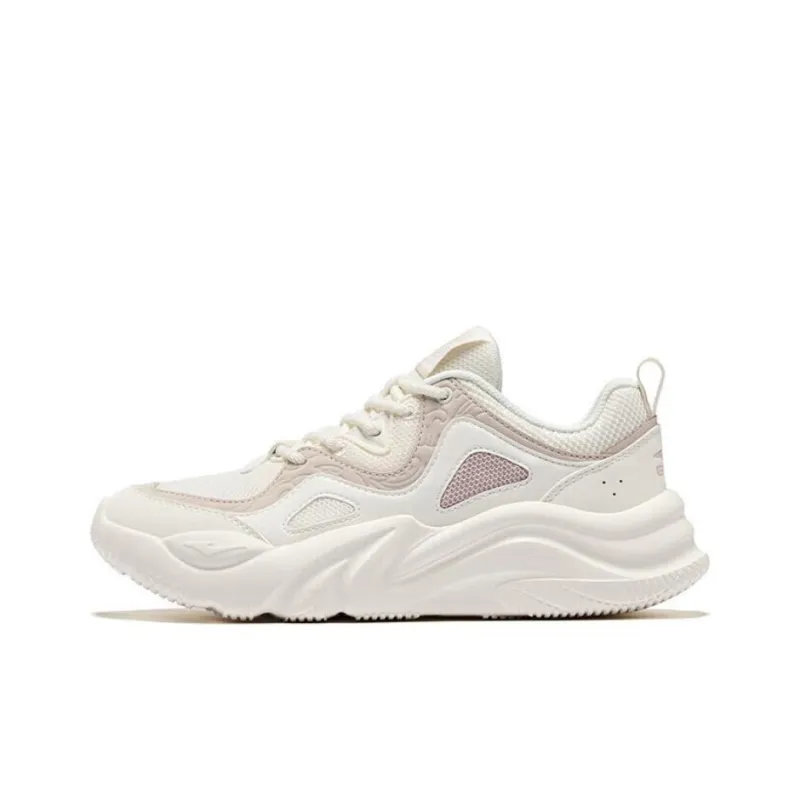 Erke Anti Slip And Wear Resistant Coverage Low Top Casual Shoes Women's White-0