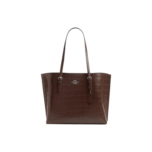 COACH Mollie Leather Twister Bag, Shopping Bag, Handbag, Shoulder Bag Large Size Women's Maple