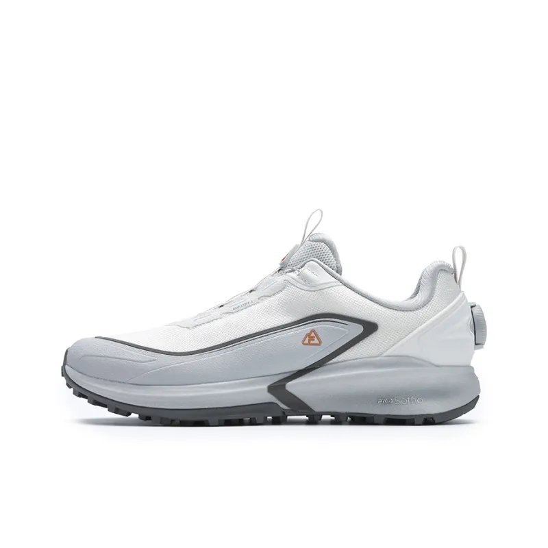 FILA BOA Wear resistant And Lightweight Low Top Running Shoes Men's Gray-0