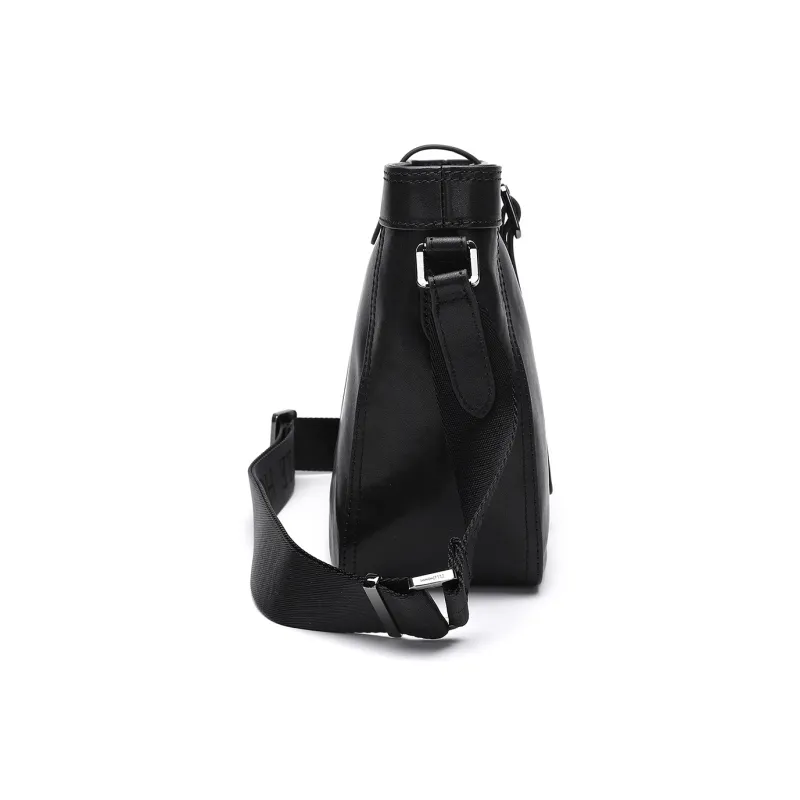 ELLE HOMME Top Grain Cow Leather Crossbody Bag Regular Men's Black-2