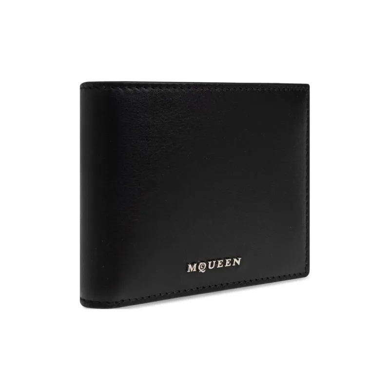 Alexander McQueen Calfskin Wallet Regular Men's Black-1