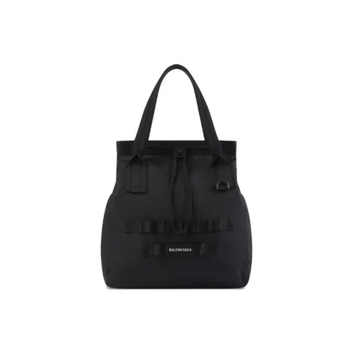 Balenciaga Army Recycled Nylon Tote Bag Shopping Bag Shoulder Bags Small Size Men's Black