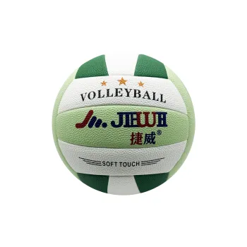 Jiewei Litchi Grain Moisture Absorption PU Size 5 Ball Volleyball Unisex Matcha Green