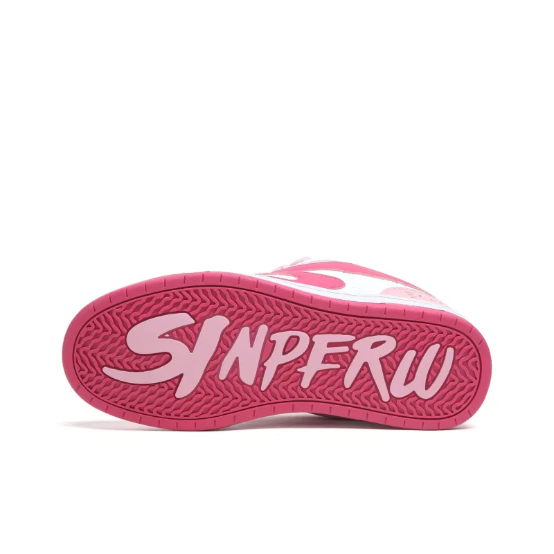 SINPERCO Anti Slip Wear Resistant Low Top Skateboard Shoes Women's Fuchsia-5