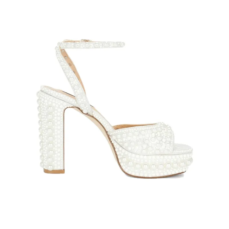 STEVE MADDEN ASSURED Strap Sandals 11.5cm Women's White-1