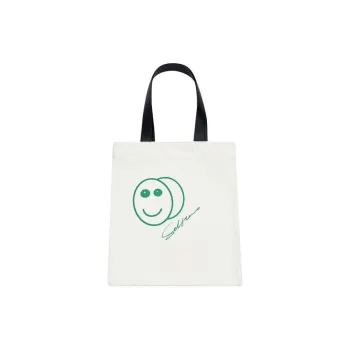 Self Who Cotton Tote Bag Shopping Bag Shoulder Bags Medium Size Women's White