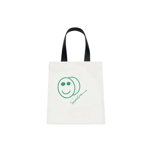 Self Who Cotton Tote Bag Shopping Bag Shoulder Bags Medium Size Women's White