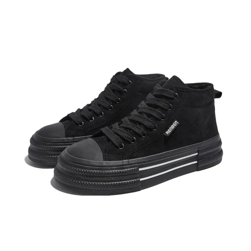 RENBEN Anti-Slip And Wear-Resistant Warm High-Top Skateboard Shoes Women's-2