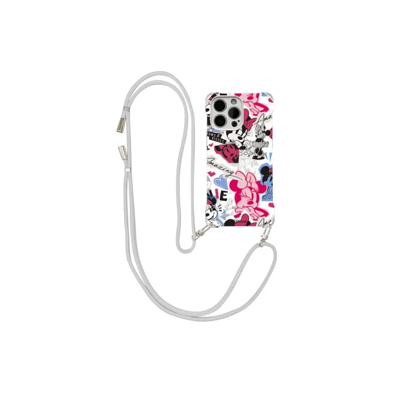Disney Silicone Material Cute Mickey Crossbody Phone Cases Compatible With Apple 16 Pro Max/Pro/Plus/15/14/13-14