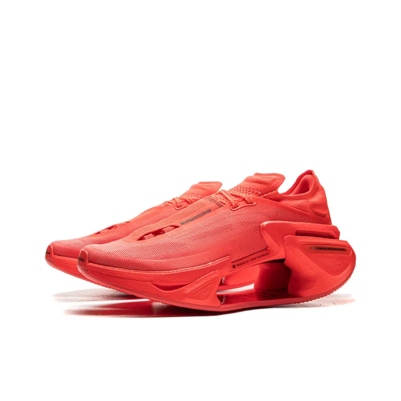 LiNing Shadow 3.0 Cushioning Abrasion Resistant Breathable Rebound Low Top Sprint Running Shoes Unisex Red-2