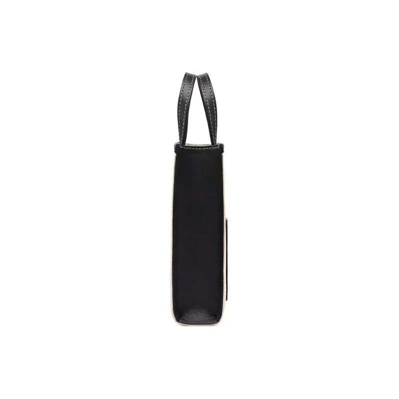 MCM Cotton Canvas Bag, Crossbody Bag, Handbag Women's Black White-2