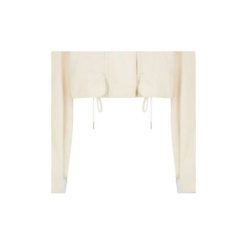 FENDI Stand up Collar Cropped Jacket-4