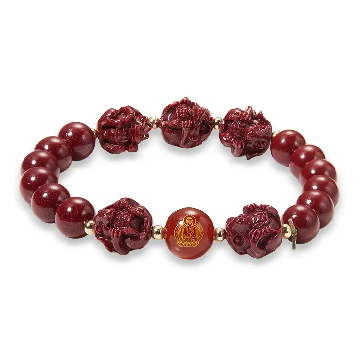 AGOVSKI Reconstructed Cinnabar Bracelets Unisex-10