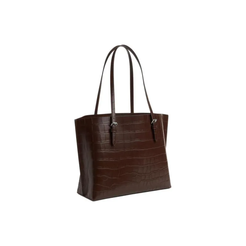 COACH Mollie Leather Tote Bag, Shopping Bag, Handbag, Shoulder Bag Tubas Women's Maple-1