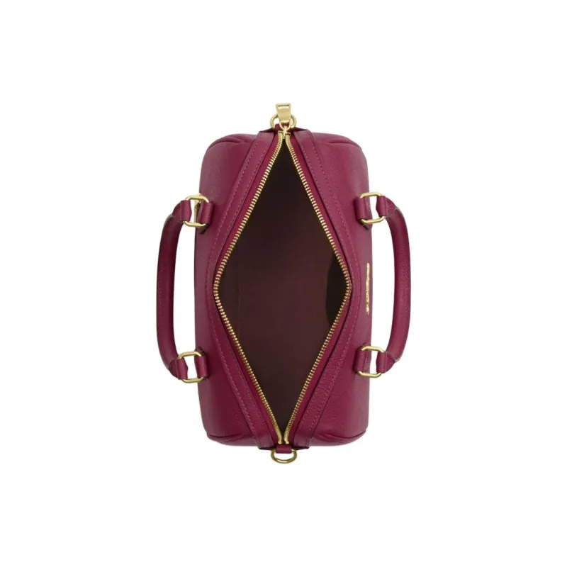 COACH Refined Pebble Pattern Leather Crossbody Handbag Medium Size Women's Fuchsia-2