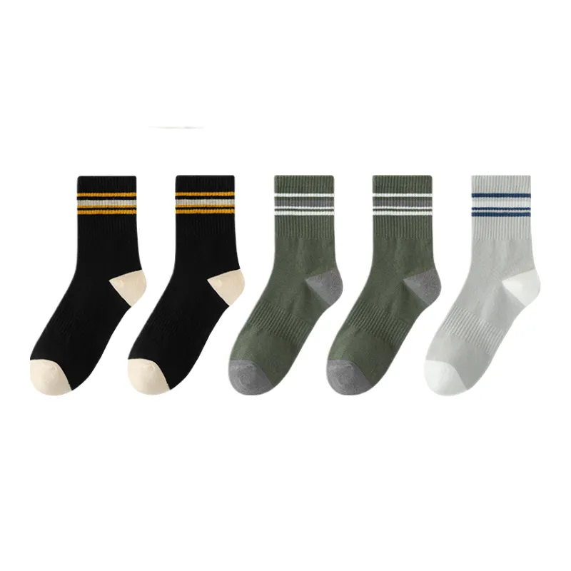 Cotton Gene Mid Calf Socks Men's 5 Pack-1