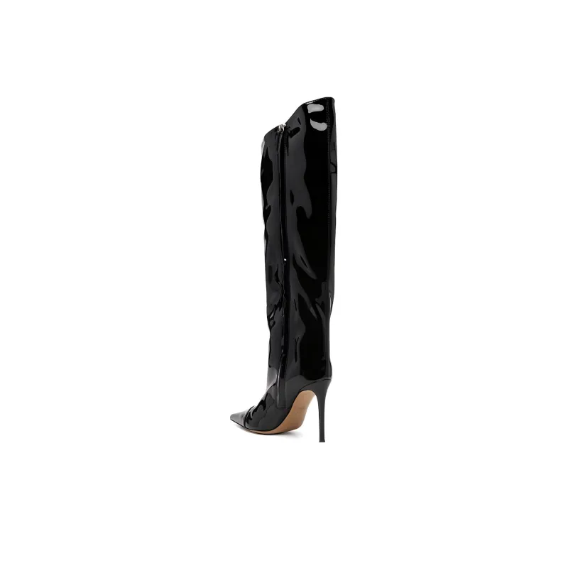 Alexandre Vauthier Patent Leather Pointed-toe Boots Women's-3