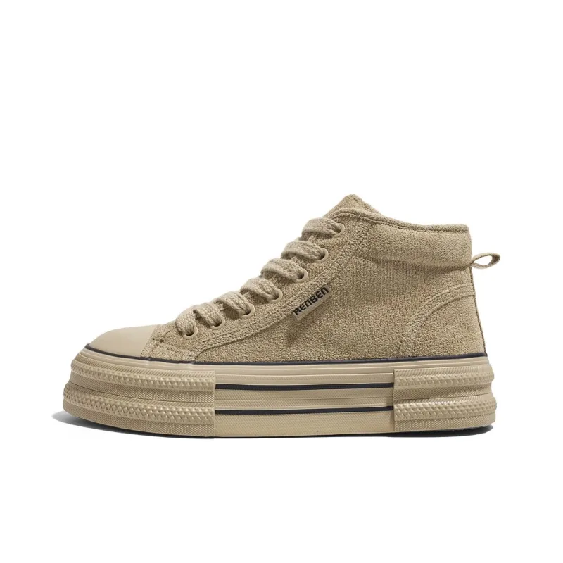 RENBEN Anti-Slip And Wear-Resistant Warm High-Top Skateboard Shoes Women's-5
