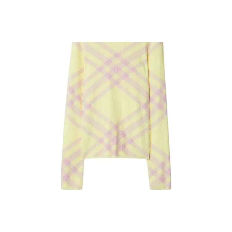 Burberry Check pattern Ribbed Jumper-4