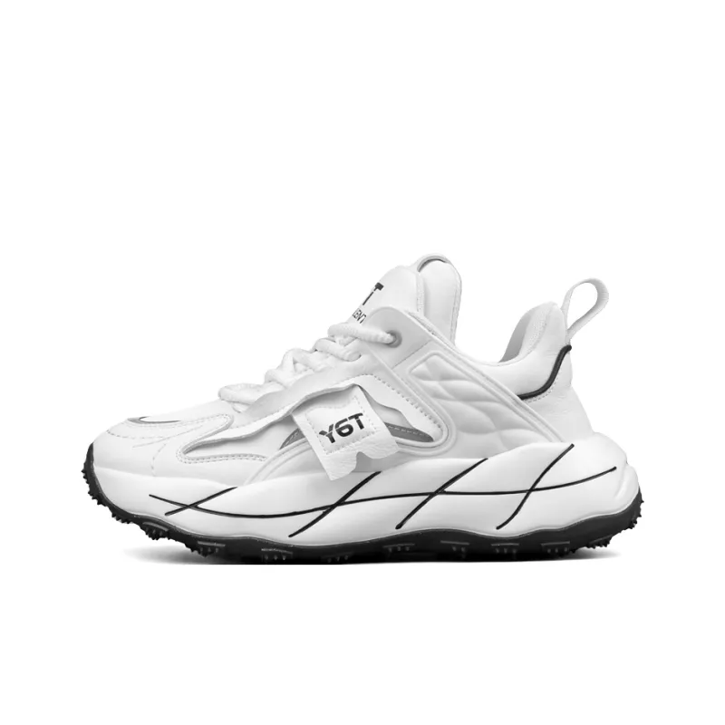 WENPU Height Increasing Lightweight Slip-Resistant Low-Top Chunky Sneakers Unisex-5