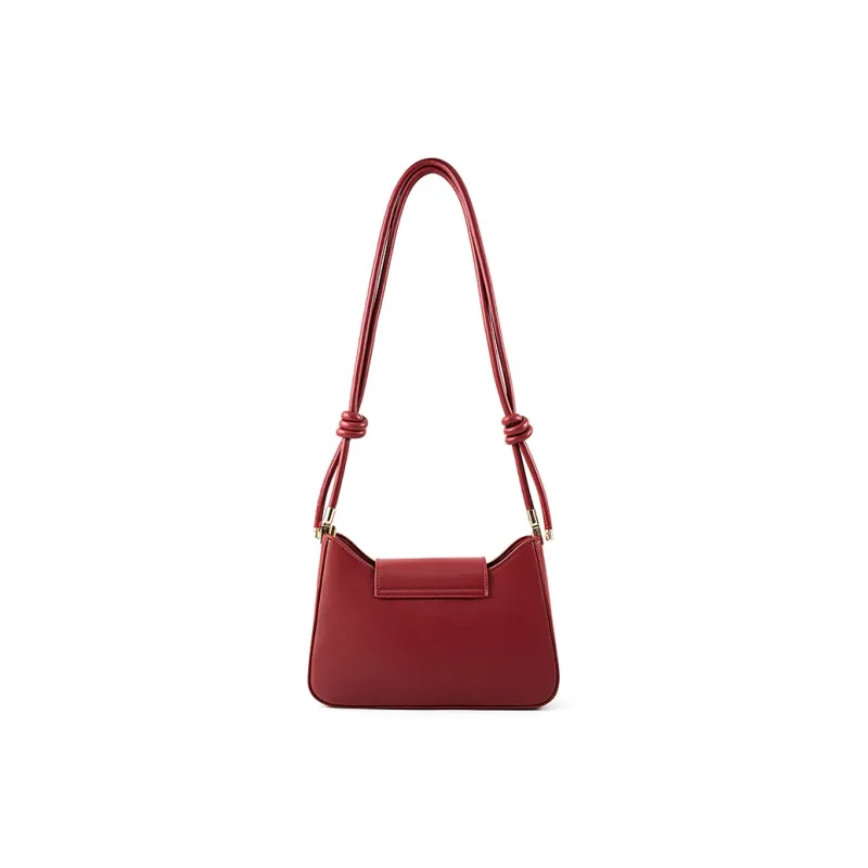 Vigno Synthetic Leather Shoulder Bag Baguette Bag Regular Women's Red-11