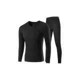 V-Neck Set (Black) Soft 100% cotton/3A Antibacterial