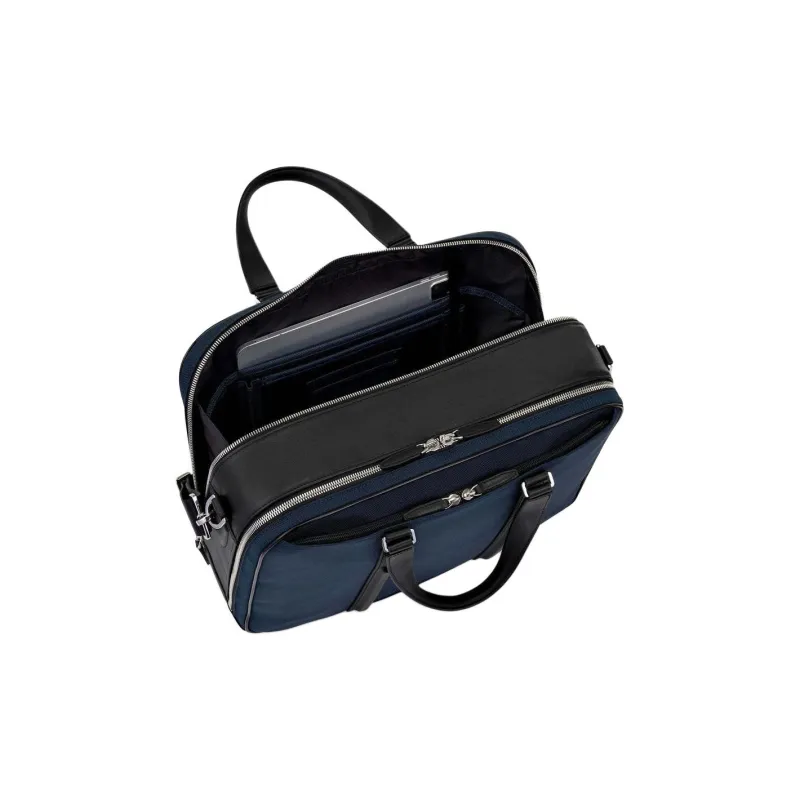 TUMI Nylon Briefcase One Shoulder Crossbody Portable Laptop Bag Unisex Marine Blue-4