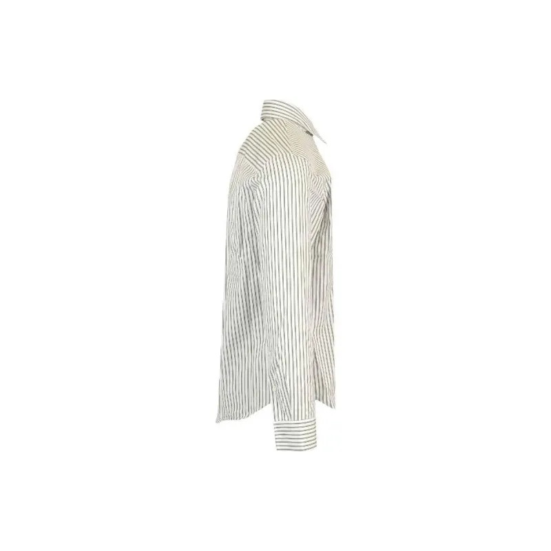 Burberry Logo Embroidered Striped Shirt-2